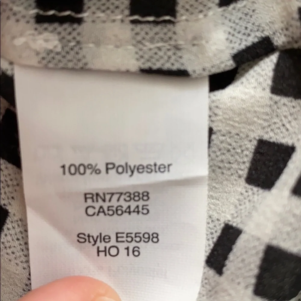 J.Crew Black & White Gingham Blouse